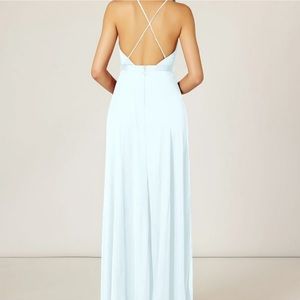 Azazie Luxy dress size 4 mist color euc looks nwt… dry cleaned 1 time